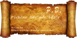 Pichler Dömötör névjegykártya